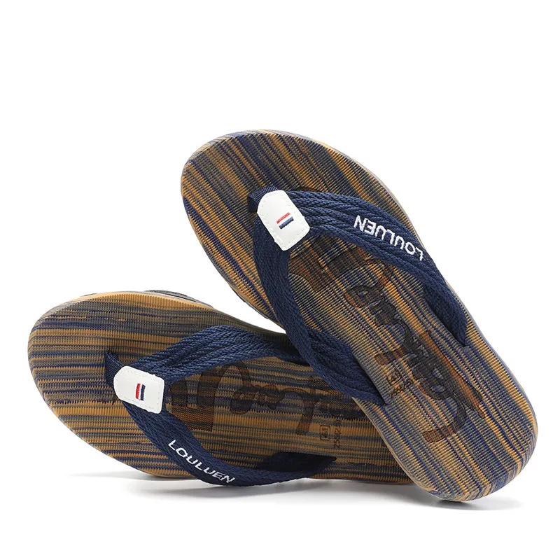 Deep Blue Men’s Flip Flops Casual Anti Slip Outdoor Beach Sandals