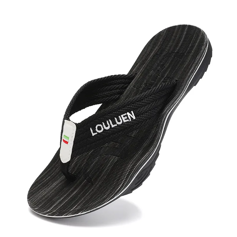Black Men’s Flip Flops Casual Anti Slip Outdoor Beach Sandals