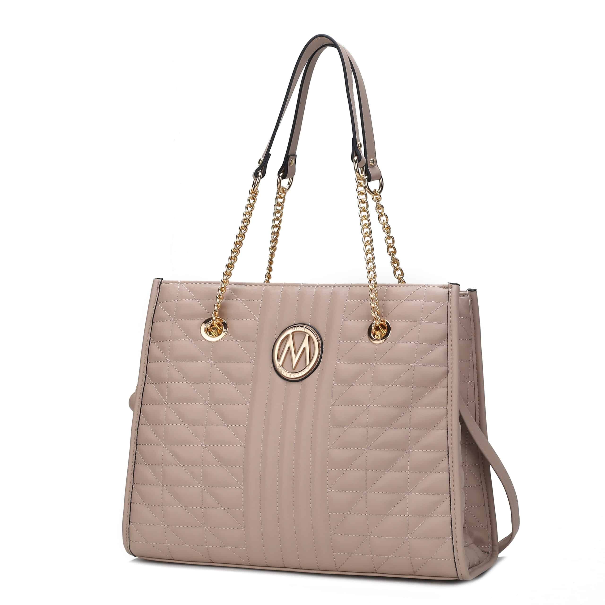 MKF Collection Womens Shoulder Bag Vegan Leather by Mia K Taupe