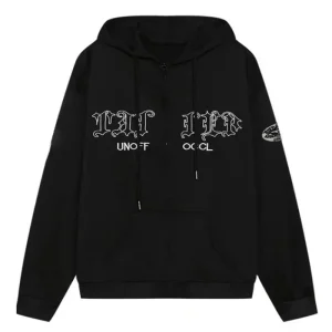 Hooded Sweaters for Men Street Hip Hop America Retro Harajuku Sweater Thin Black