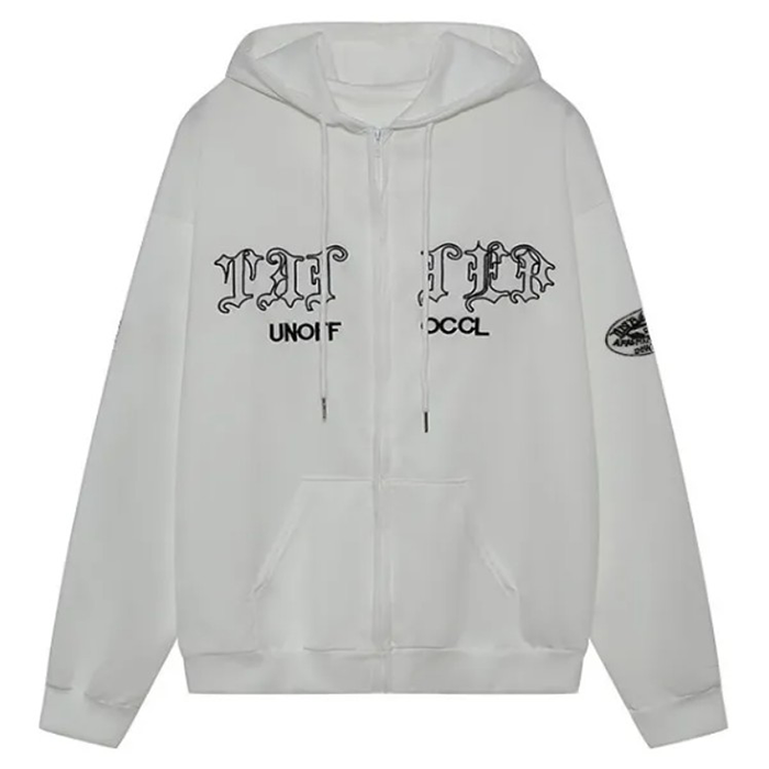 Hooded Sweaters for Men Street Hip Hop America Retro Harajuku Sweater Thin White