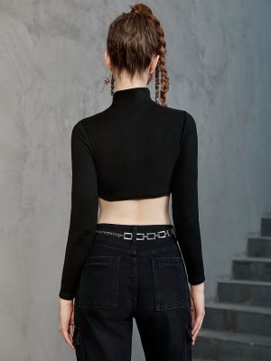 Stylish Long Sleeve Turtle Neck Sleek Everyday Top for Women on the Go - Image 6